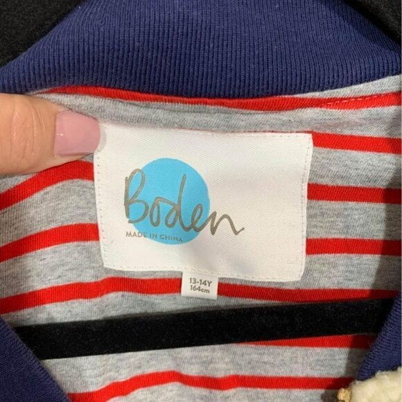 ⚓️boden boys teddy coat. Navy/off white. Size 13/14years. New condition. - Picture 9 of 10